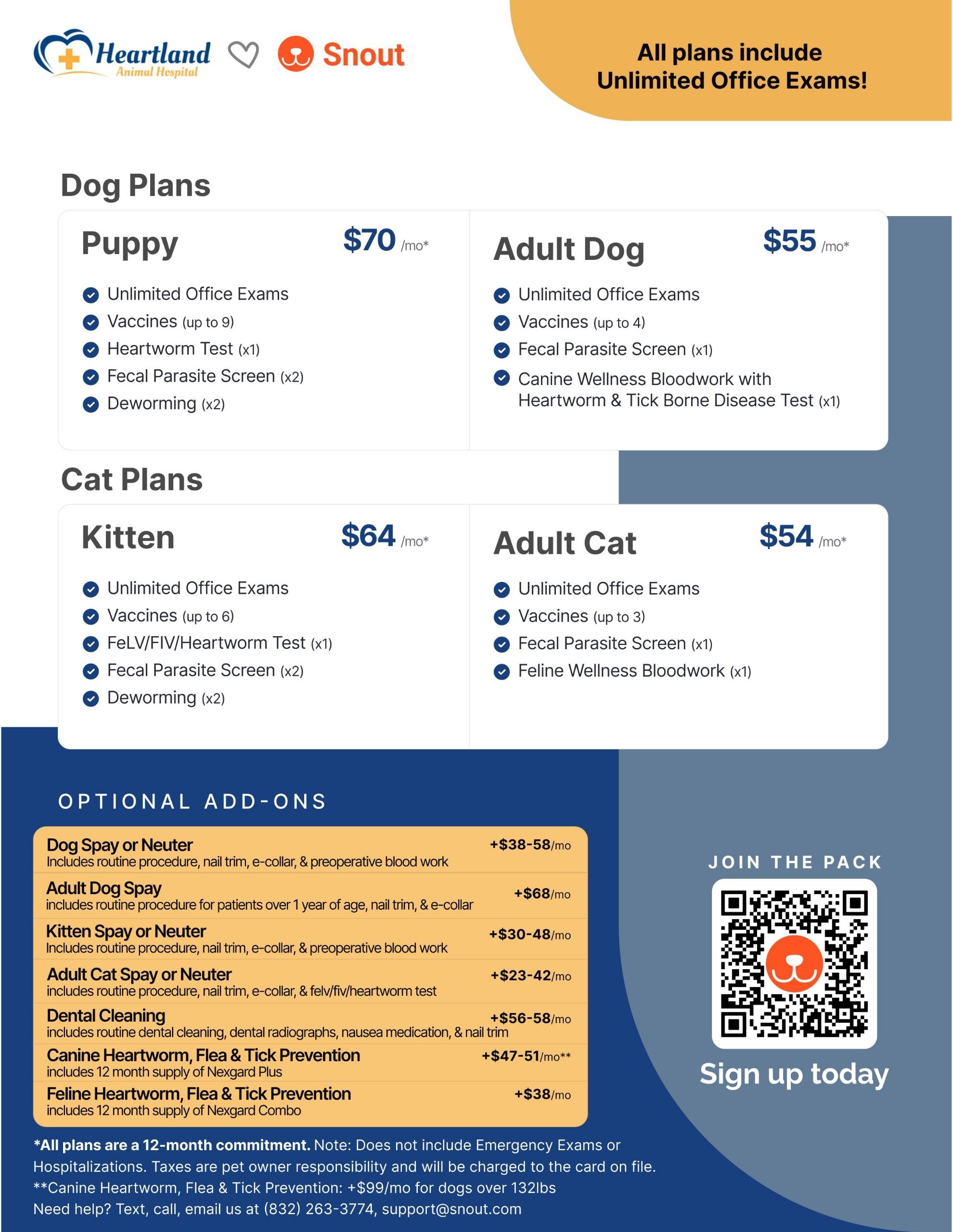 Heartland Animal Hospital wellness plans
